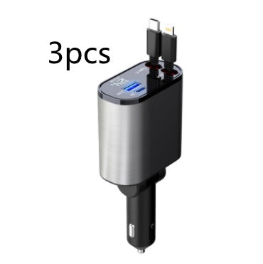 100W Super Fast Charging Car Cigarette Lighter USB And TYPE-C Adapter