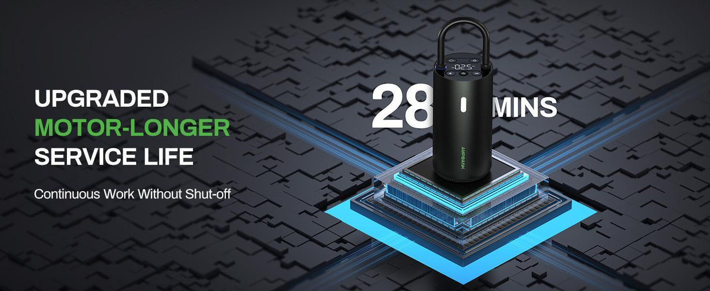 Smart Portable Tire Air Pump For Cars, Motorcycles, Bicycles And Balls With Pressure Gauge And LED Screen For Fast Inflation