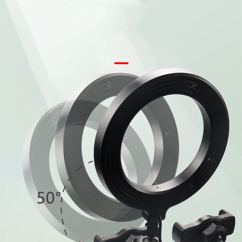Live Streaming Phone Holder with Dimmable LED Ring Fill Light and 3 Phone Clips Hot Youtuber's Video Live Desk Liftable Stand