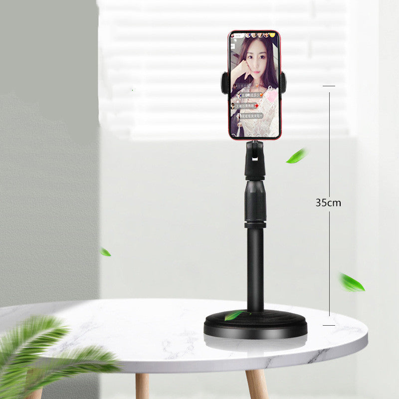 Live Streaming Phone Holder with Dimmable LED Ring Fill Light and 3 Phone Clips Hot Youtuber's Video Live Desk Liftable Stand