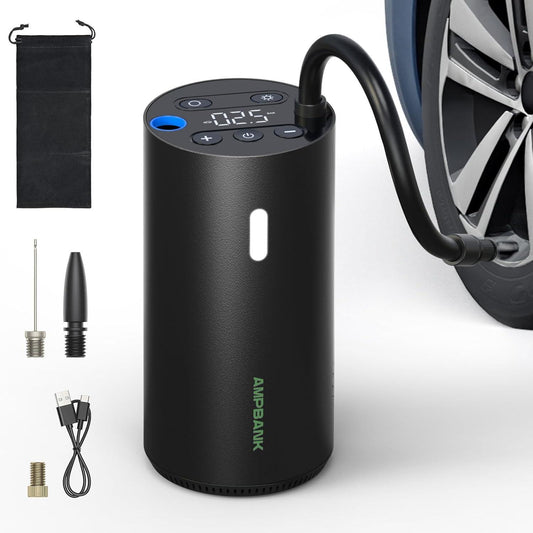 Smart Portable Tire Air Pump For Cars, Motorcycles, Bicycles And Balls With Pressure Gauge And LED Screen For Fast Inflation