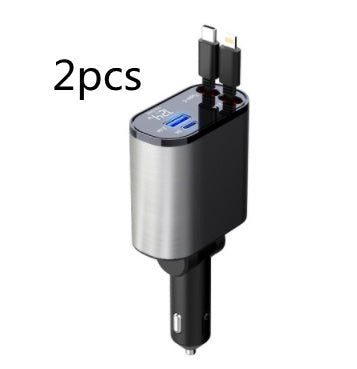 100W Super Fast Charging Car Cigarette Lighter USB And TYPE-C Adapter
