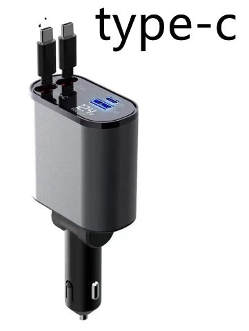 100W Super Fast Charging Car Cigarette Lighter USB And TYPE-C Adapter