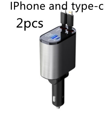 100W Super Fast Charging Car Cigarette Lighter USB And TYPE-C Adapter