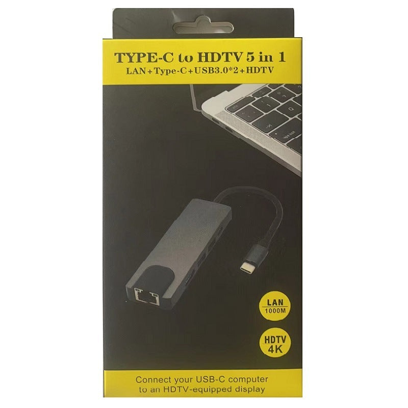 Five-in-one USB Type-C HUB Expansion Dock