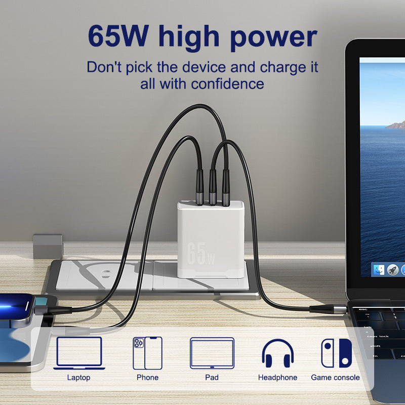 65W Gallium Nitride Charger GaN Multi-port
