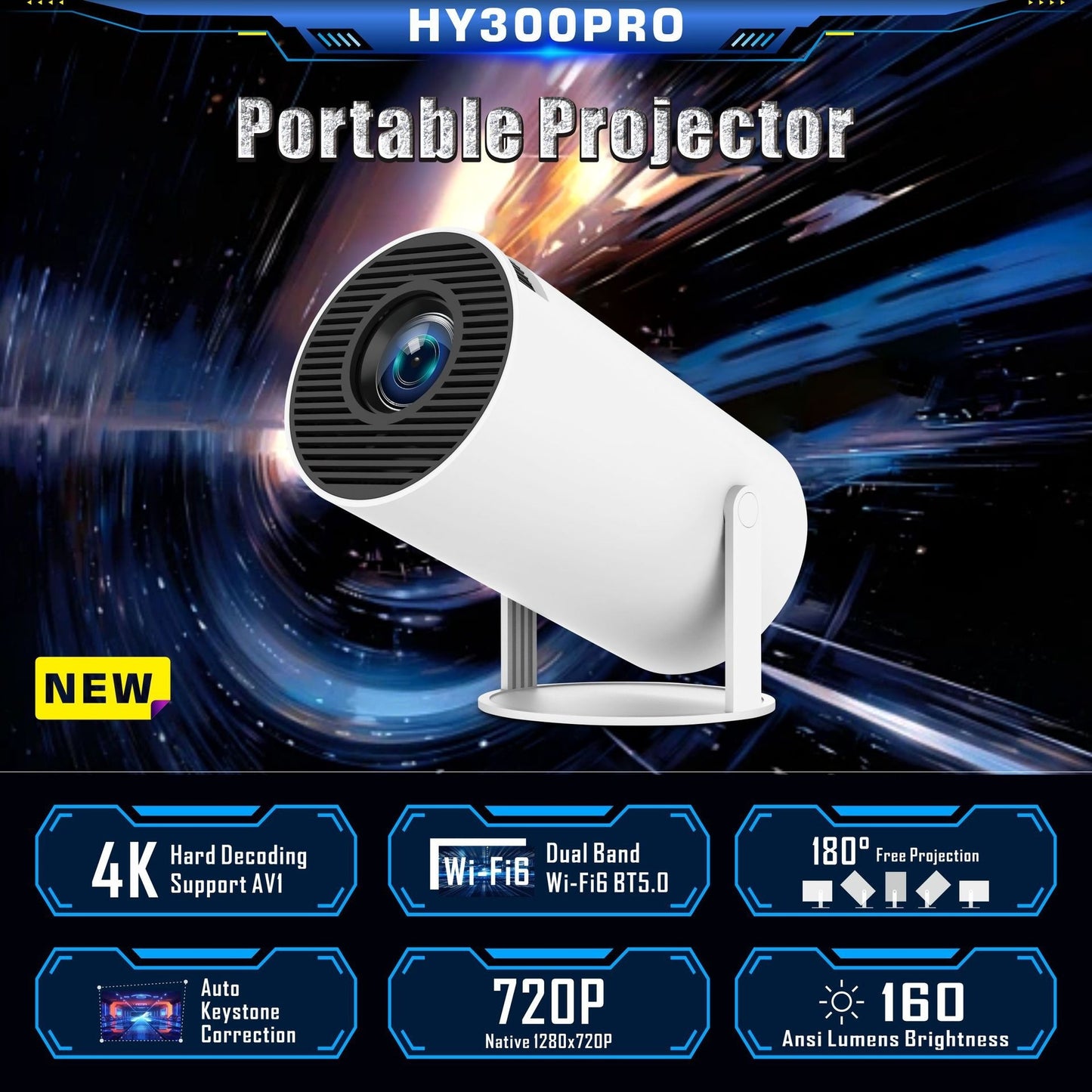 Projector Home Theater Entertainment Portable Small Projector