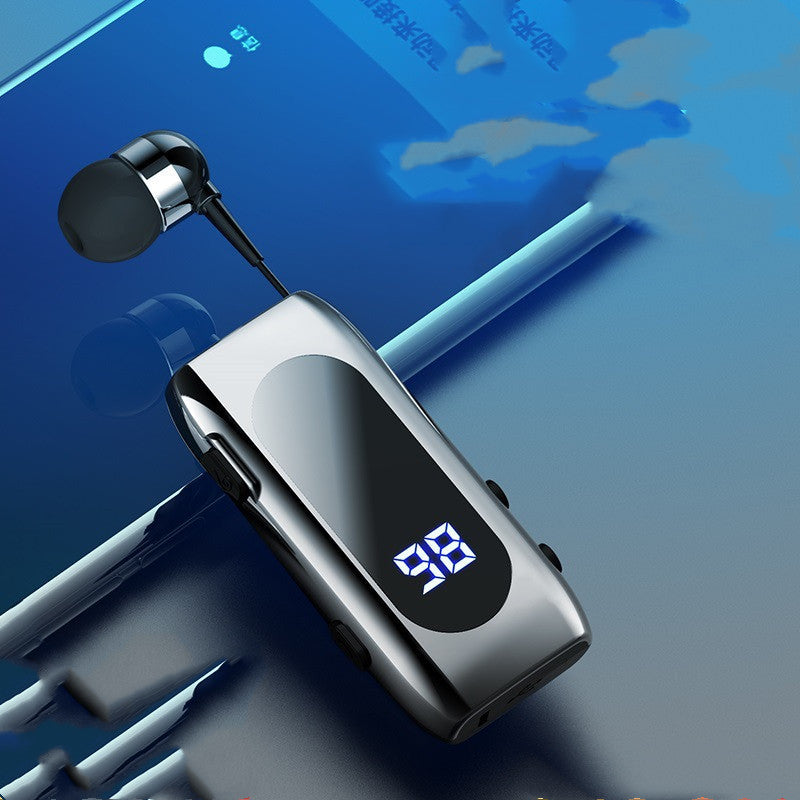 K55 Wireless Bluetooth Headset Lavalier Retractable Cable